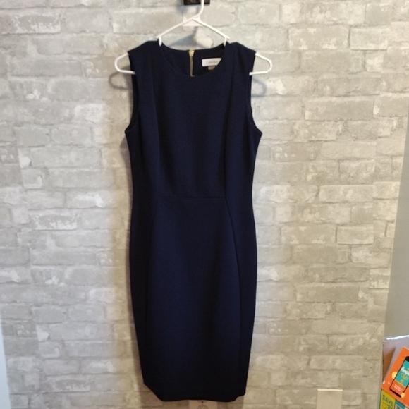 Calvin Klein Dresses & Skirts - Calvin Klein Elegant Navy Blue Sleeveless Dress